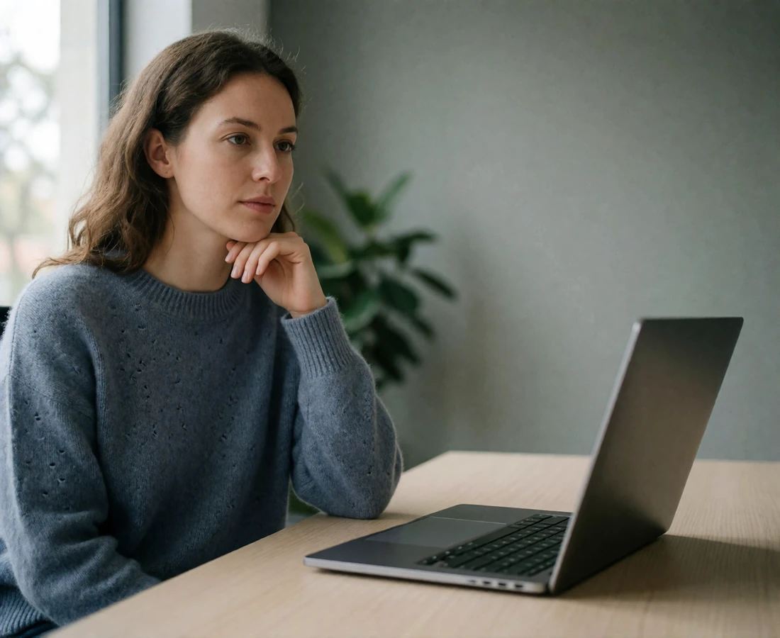 Moderation team member reviewing profile details at a desk before publishing a verified account